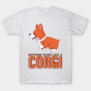 'Nothing Runs Like A Corgi' Adorable Corgis Dog T-Shirt